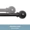 Kenney Mfg Kenney Chelsea 5/8" Standard Decorative Window Curtain Rod, 28-48", Black KN71606V1 - alternate 3